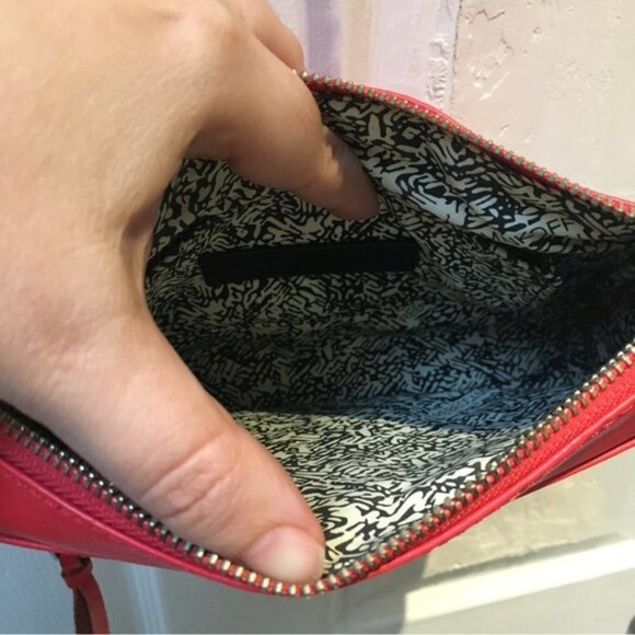 Rebecca Minkoff Red Leather Chain-link Crossbody Bag - Picture 8 of 9